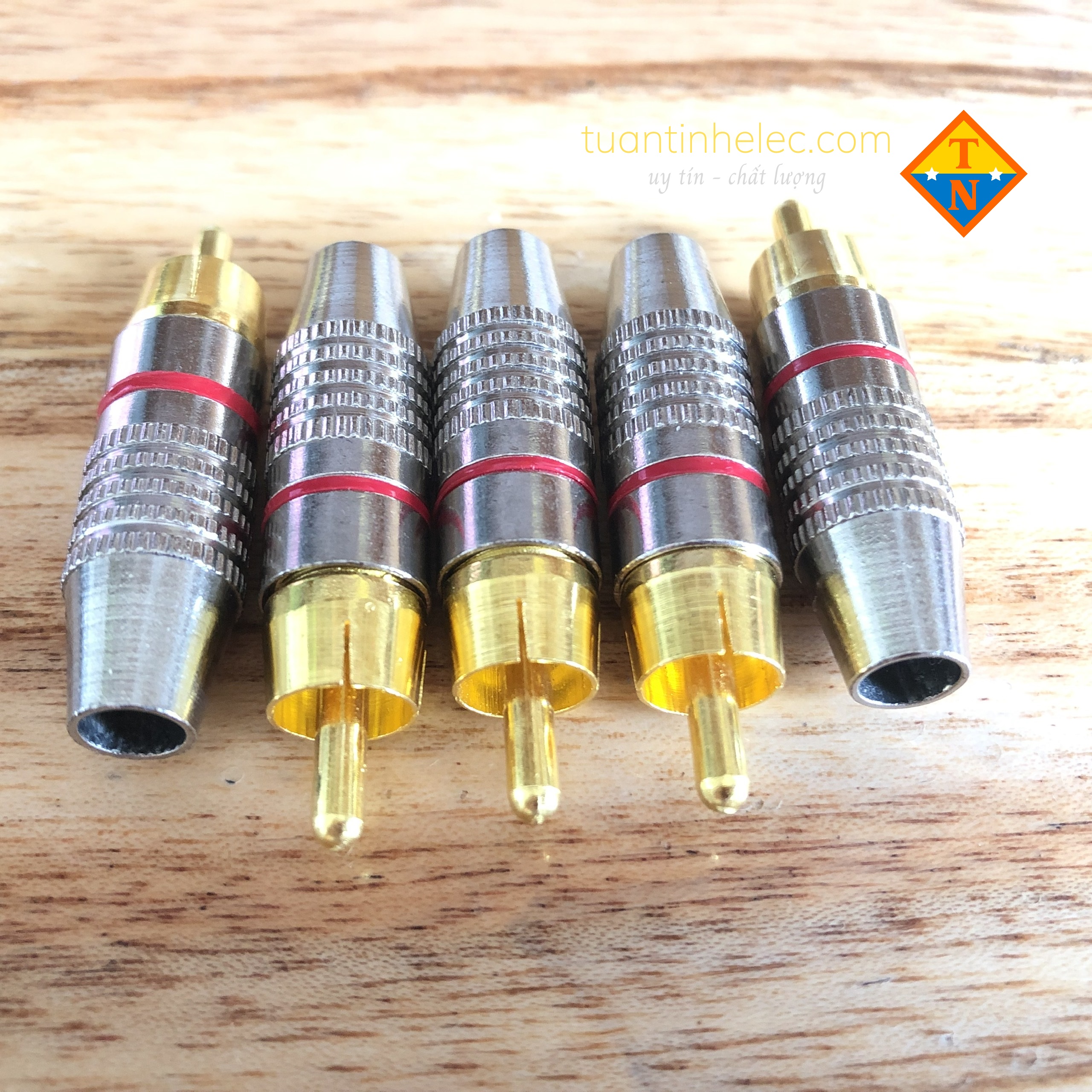Đầu tín hiệu AV RCA hoa sen đực (dương) tốt (2cái)