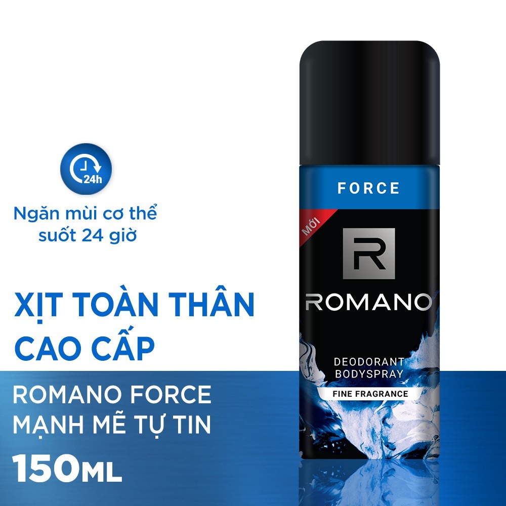 Xịt khử mùi toàn thân Romano 150ml (Đủ mùi)