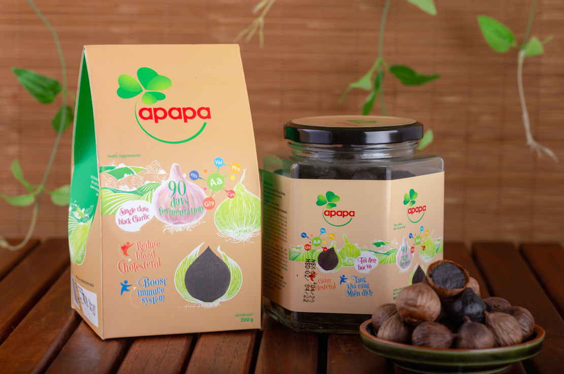 Hủ tỏi đen  APAPA bóc vỏ 500 gr