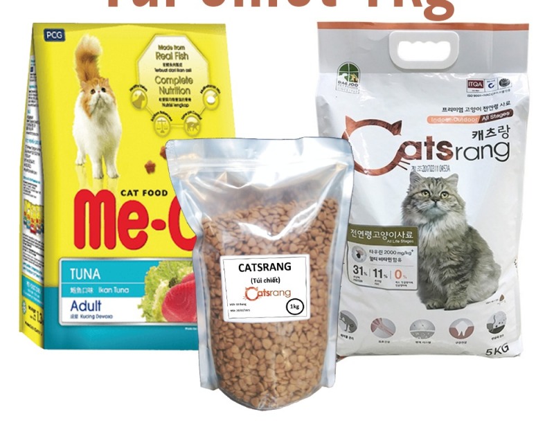 Thức ăn Me-o  Catsrang (2 loại )  thức ăn cho mèo dành cho mèo mọi lứa tuổi- thức ăn mèo giàu canxi