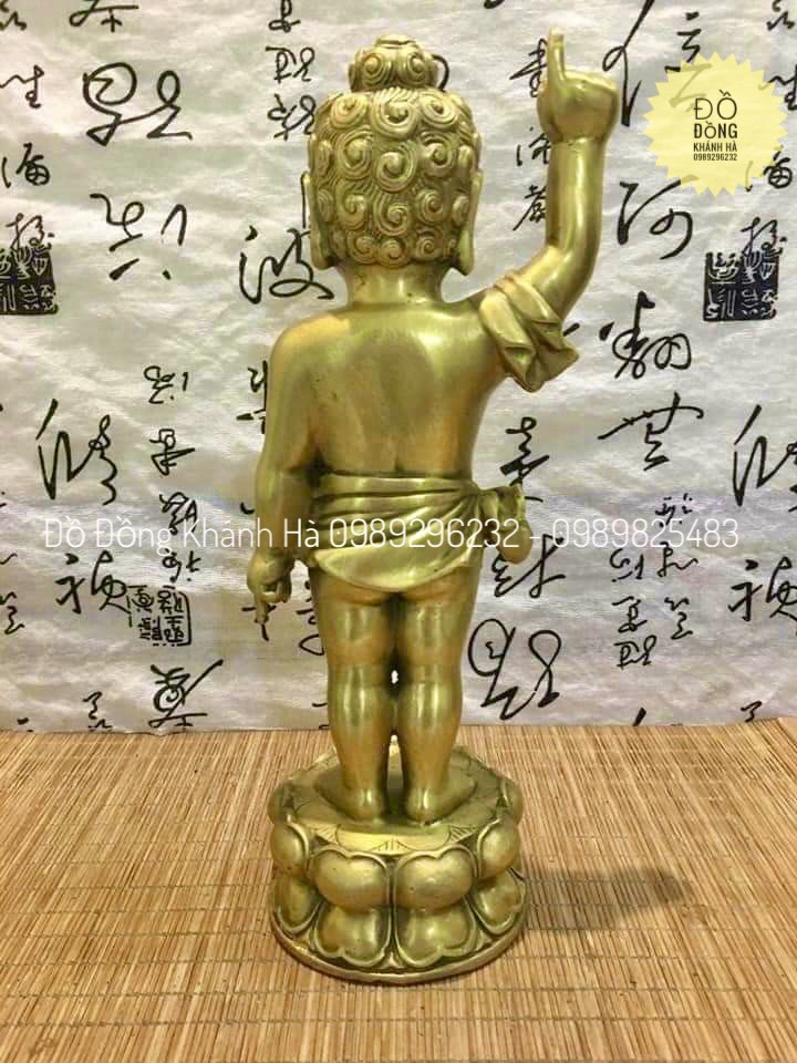 Đức Phật Đản Sanh chỉ thiên chỉ địa bằng đồng