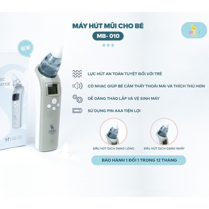 Máy hút mũi điện tử Moaz Bébé MB010
