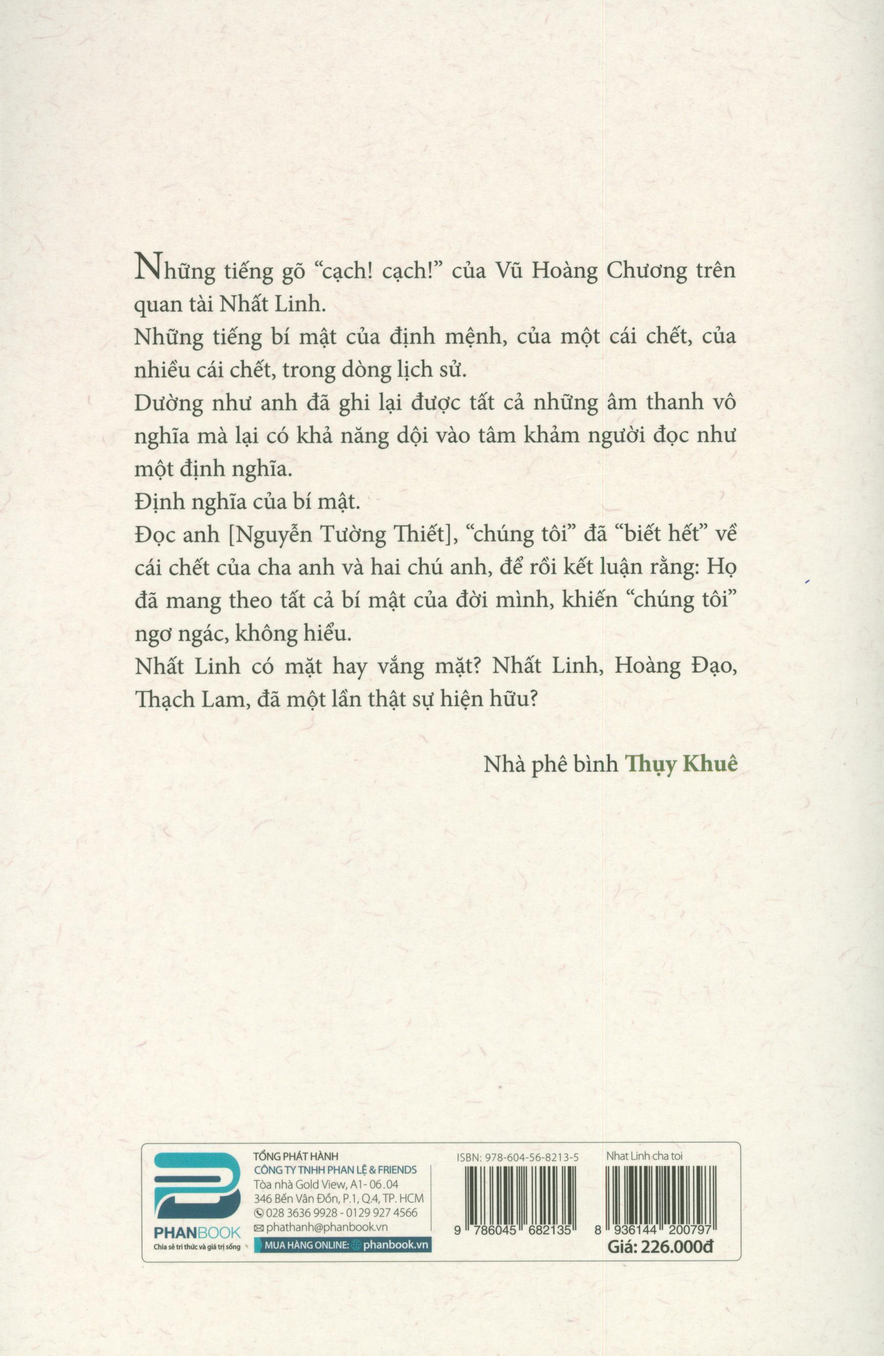 Nhất Linh Cha Tôi