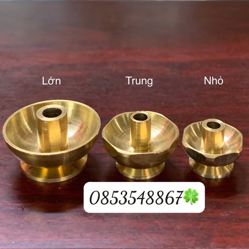 Chén Dầu Đồng Chống Kiến Lồng Chim- Đủ Size.