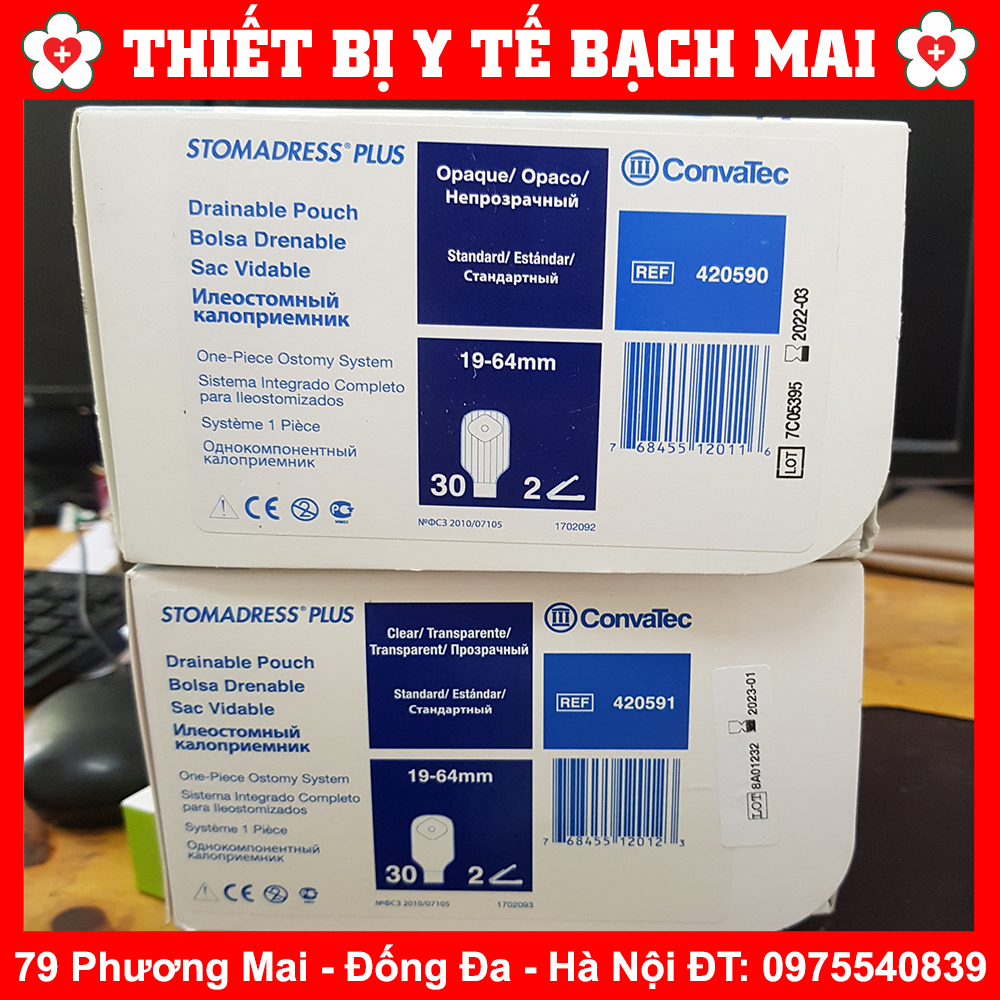 COMBO 10 Túi Hậu Môn Nhân Tạo Convatec Trong