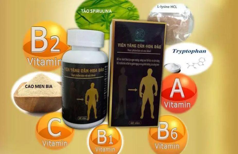 [Combo 2 hộp] viên tăng cân Hoa Bảo