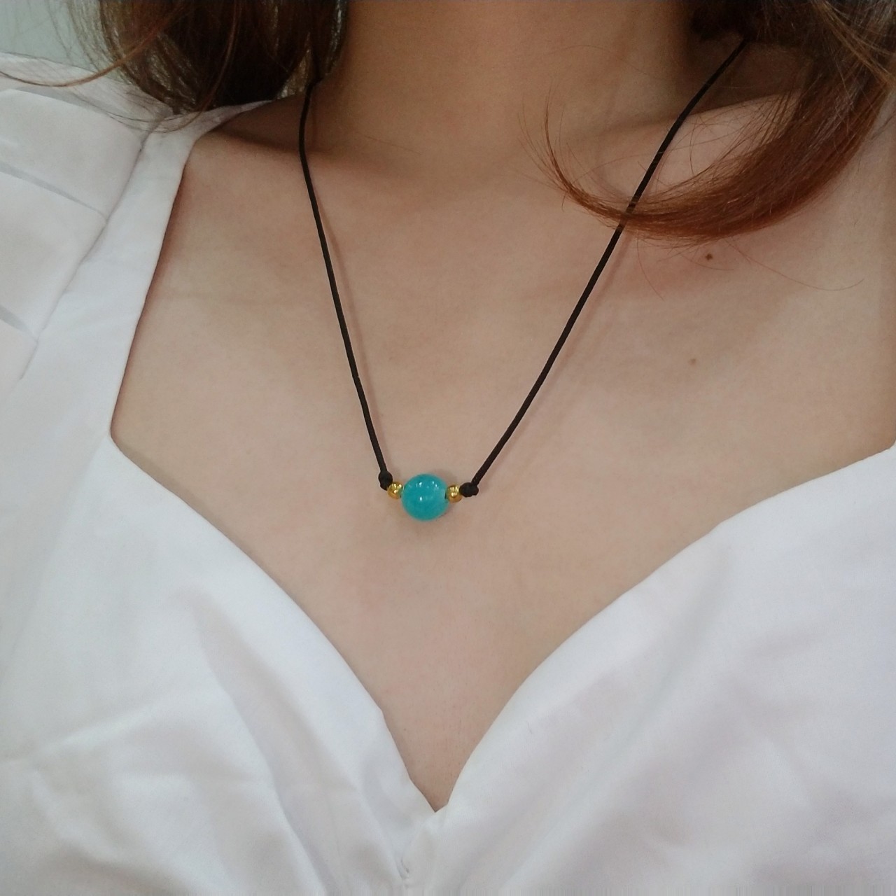Dây Chuyền Lyn’s Phong Thuỷ Handmade Đá Amazonite