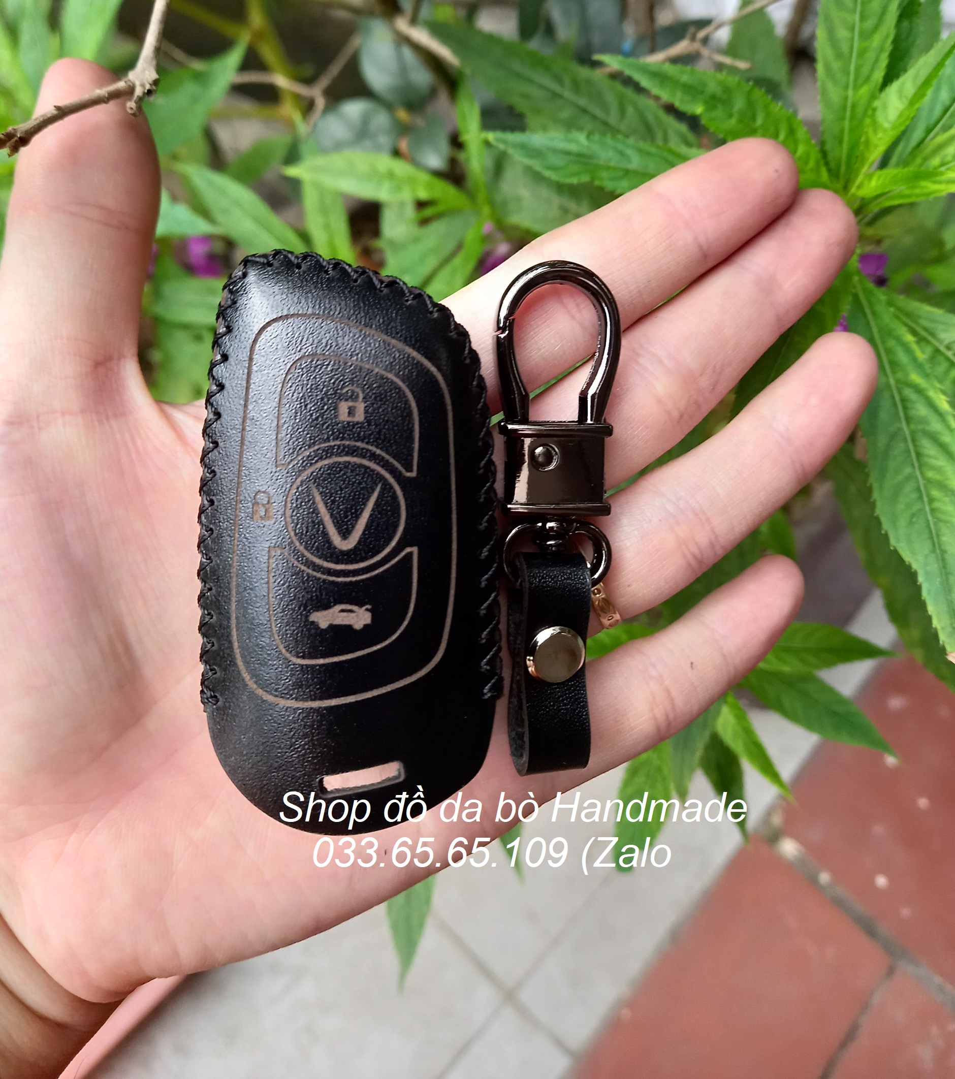 Bao da chìa khóa Vinfast Lux SA2.0, A2.0 bằng da thật