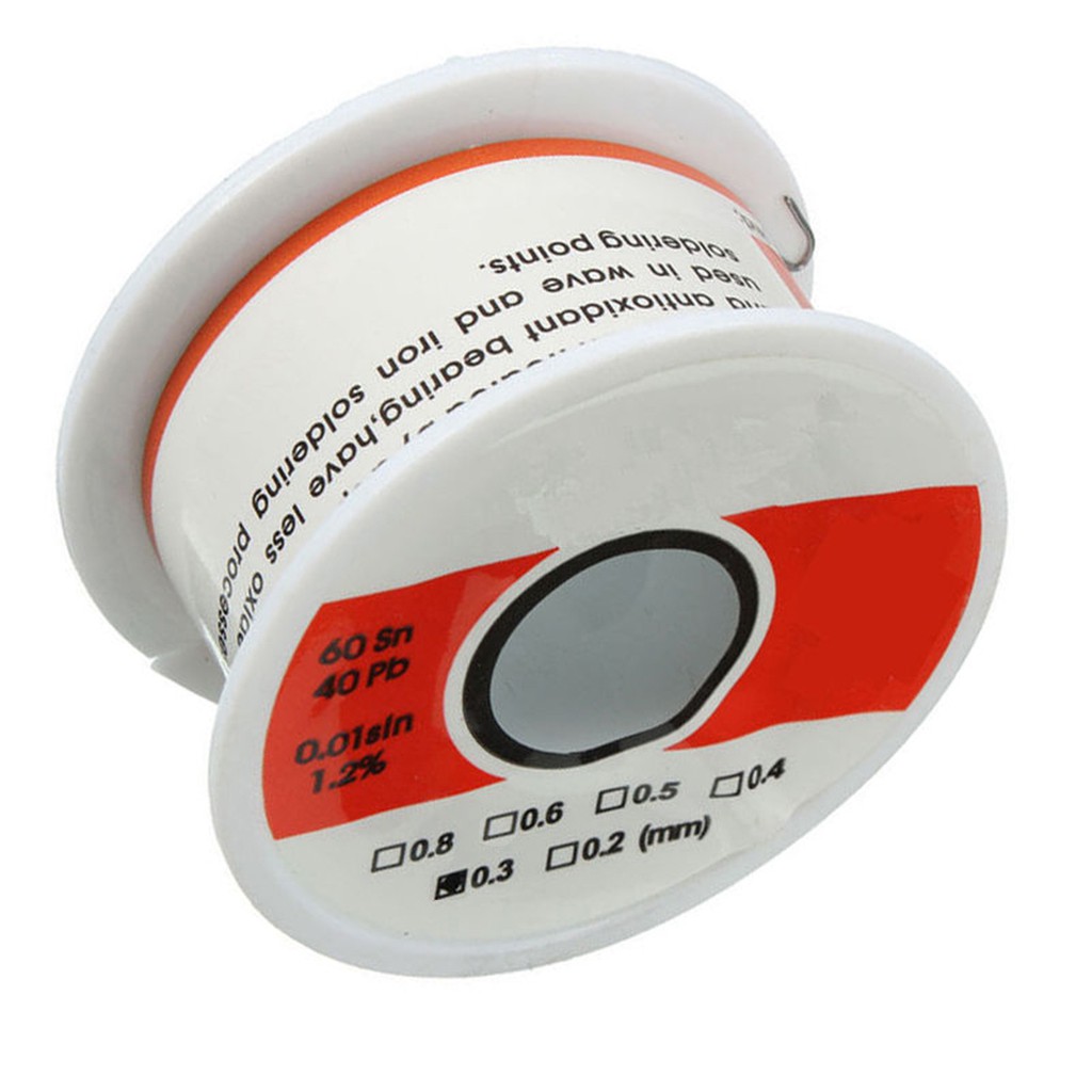 Cuộn dây thiếc hàn 0.3mm, lõi dây hút chì (1 cuộn)