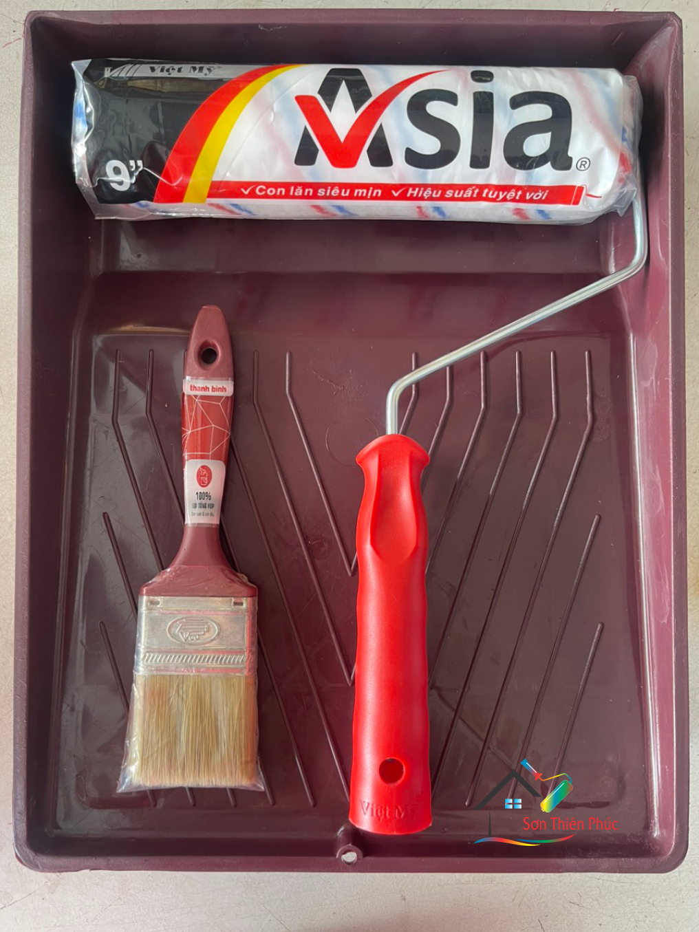 COMBO Khay Lăn sơn (khay + rulo + cọ) . Sản phẩm chất lượng cao