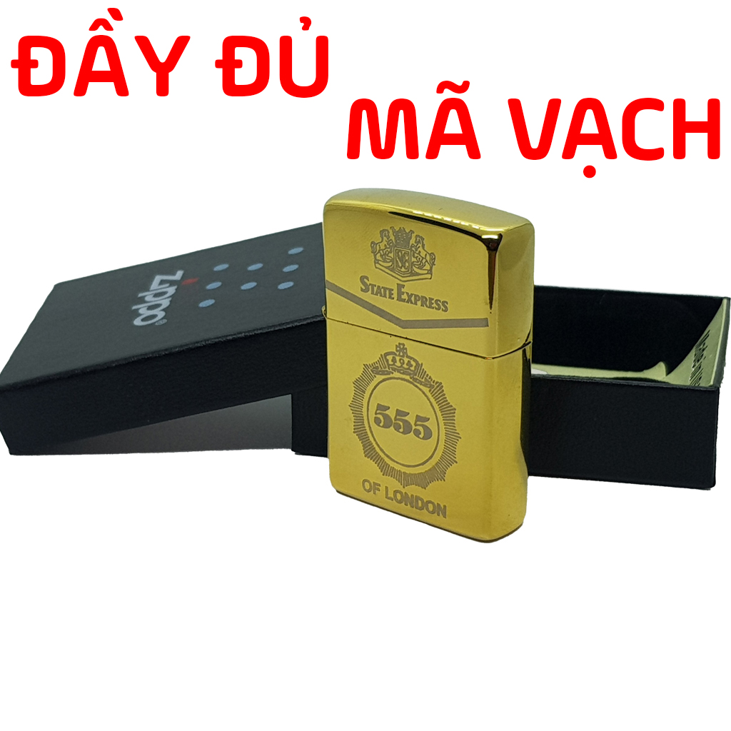 Bật Lửa Zippo Gold Solid Brass KHẮC BA SỐ B-17