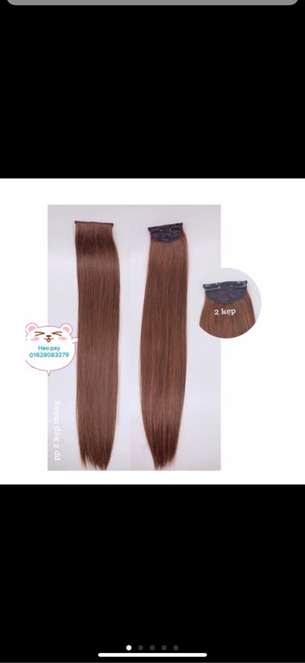 Tóc Giả Kẹp Phím Phồng 2 Bên Thẳng