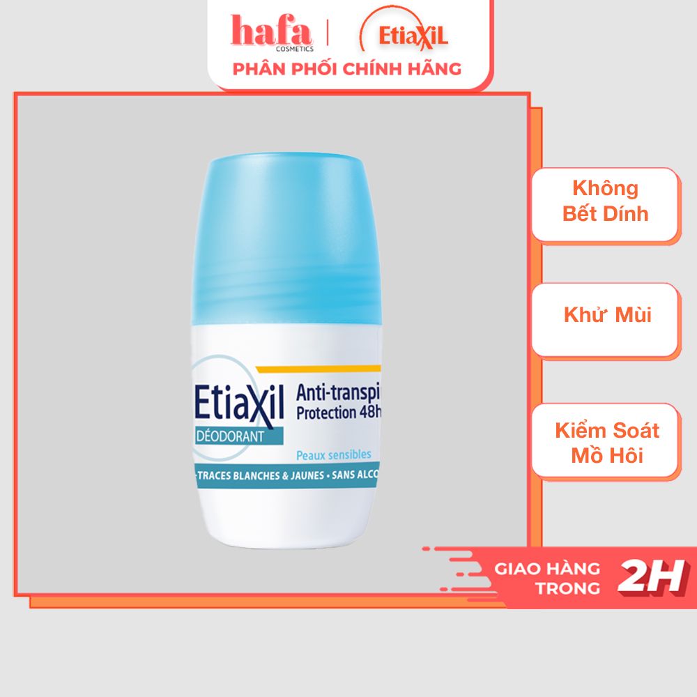 Lăn Khử Mùi Hàng Ngày Etiaxil Deodorant Anti Transpirant 48h 50ml _ Etiaxil Chính Hãng