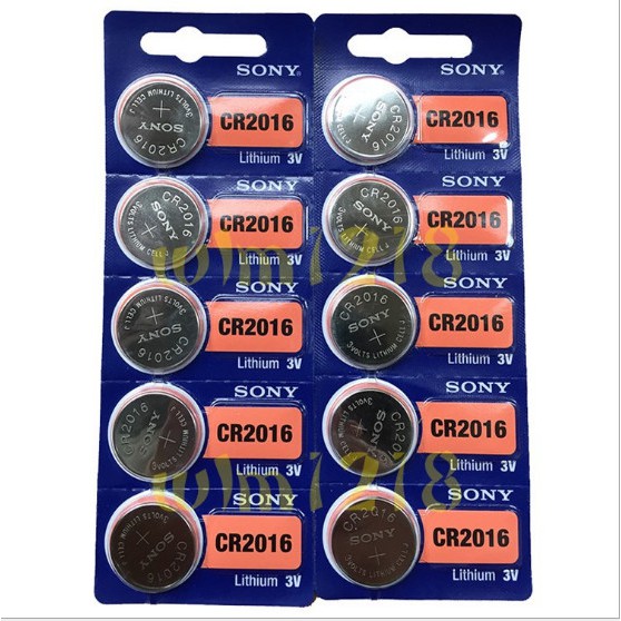 Vỉ 5 viên pin sony cr2032 / cr2025 / cr2016/ cr1632 / cr1616 / cr1620 / cr1220 điều khiển ' ô tô xe máy, đồng hồ