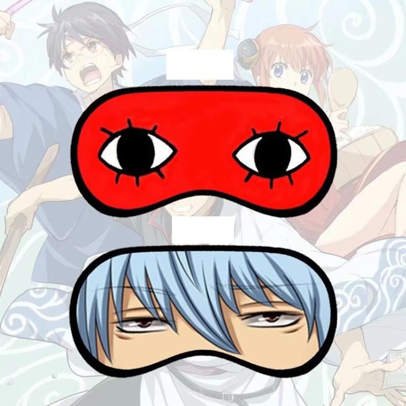 Bịt mắt Gintama Linh hồn bạc Gintoki Okita miếng che mắt ngủ in hình anime chibi