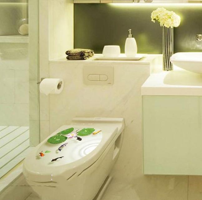 Decal trang trí Toilet - Cá Chép