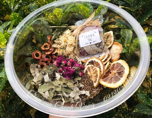Trà giảm cân chanh vàng handmade gói dùng thử