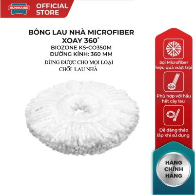 Bông Lau Nhà Microfiber Xoay 360 Độ SUNHOUSE KS-CO350M Đường Kính 360 mm