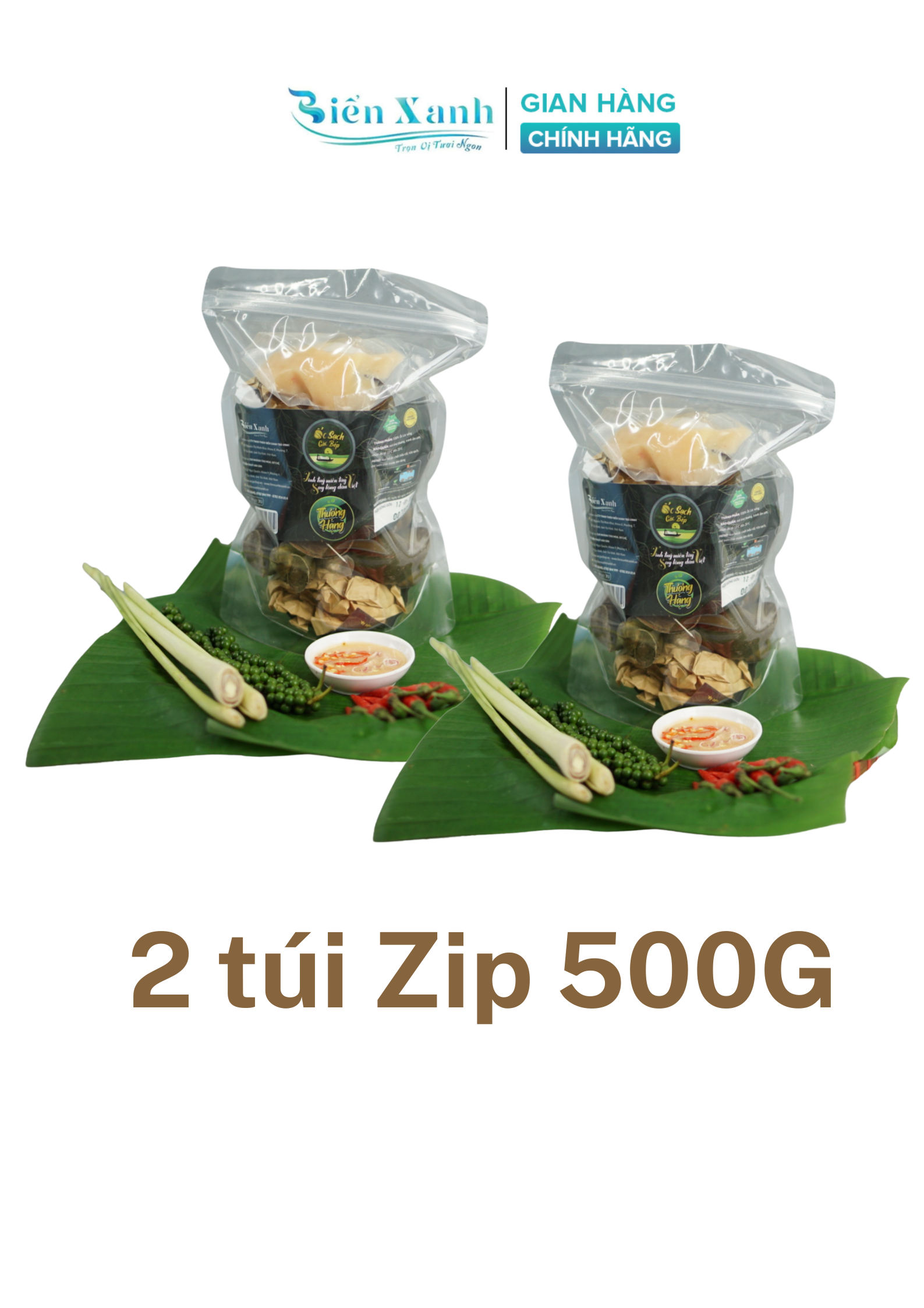 Combo 2 túi zip Ốc Gác Bếp (500g )