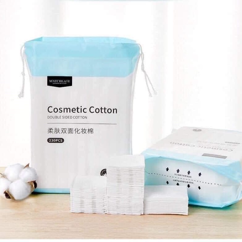 Bông tẩy trang MayCreate 230 miếng 1 túi