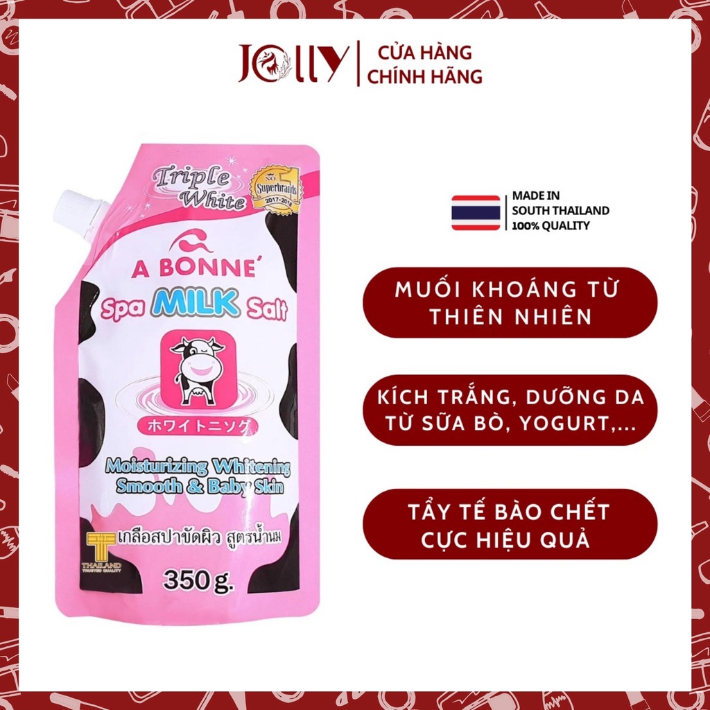 Muối Tắm Sữa bò Tẩy Tế Bào Chết Kích Trắng A Bonne Spa Milk Salt Thái Lan