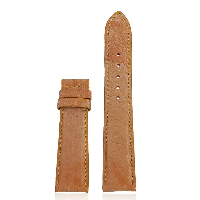 Watch chain splendid ostrich skin leather belly size 16, 18, 20 yellow cow TH8440