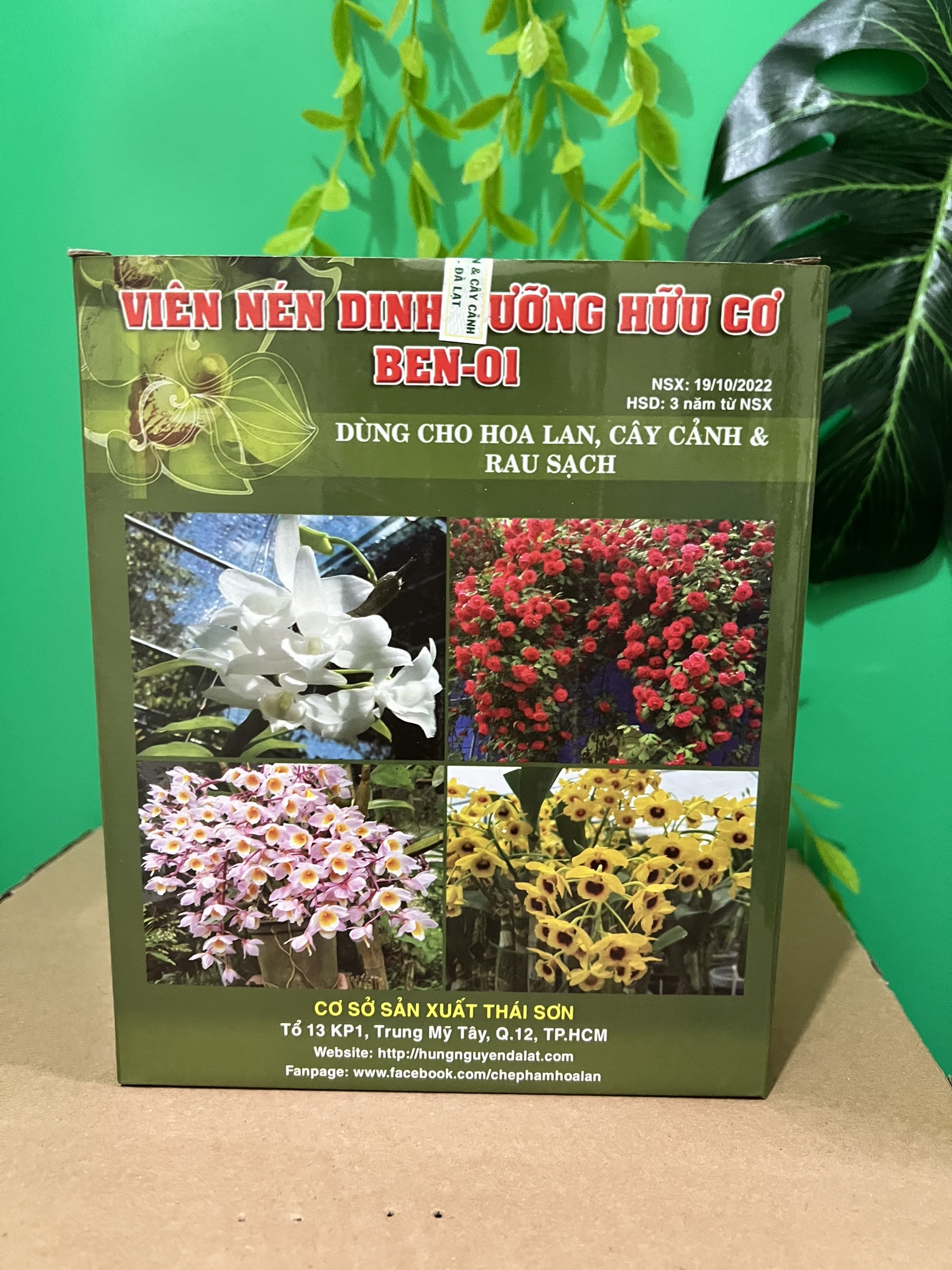 Túi 1kg Viên nén dinh dưỡng hữu cơ Ben-01 Hùng Nguyễn, phân tan chậm giúp cây xanh lá, ra nhiều rễ dành cho hoa lan, hoa hồng, cây cảnh