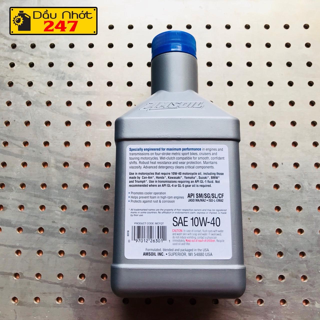Combo 1L4 dầu nhớt Amsoil Metric 10w40