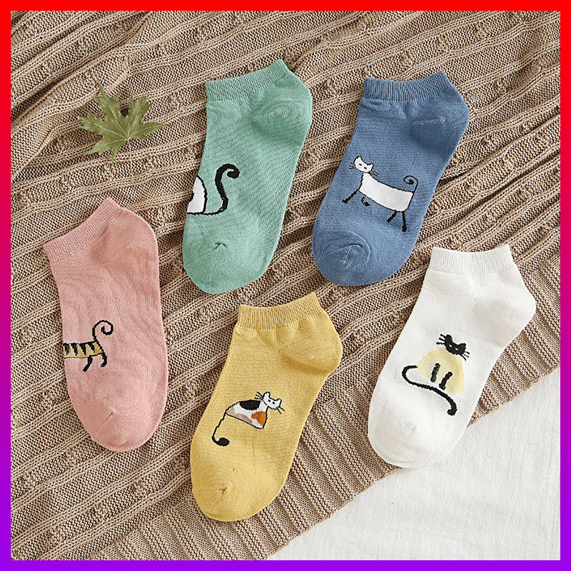 Hcm set 5 đôi vớ ngắn nữ meo meo lạ kỳ - nhshop