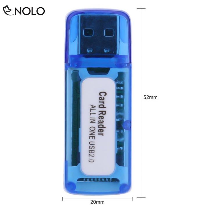 Đầu Đọc Thẻ Nhớ Cổng USB 2.0 All Reader In One Model RD01 Hỗ Trợ Đọc Thẻ MicroSD, SD, TF, MS Micro M2 Plug And Play