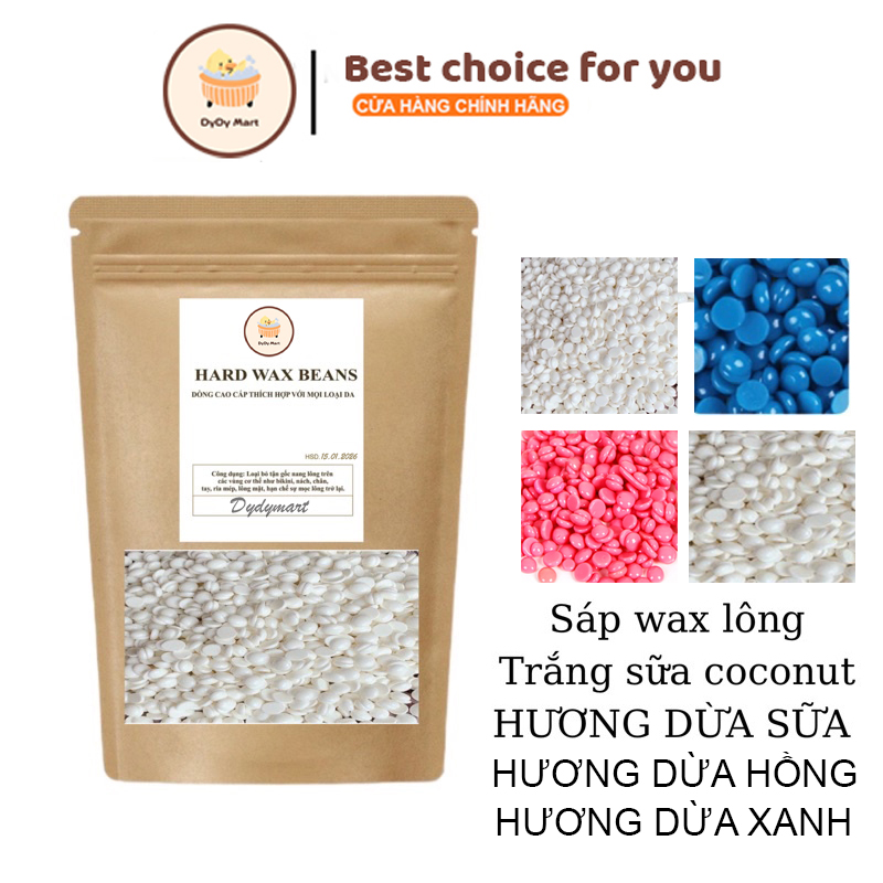 Sáp wax lông cao cấp siêu bám [ 100gr ] Sáp dừa sữa coconut