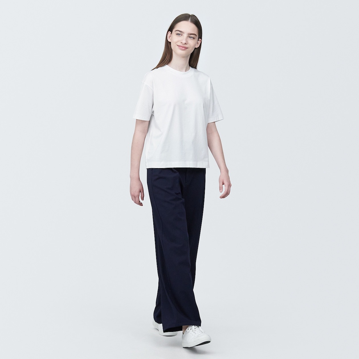 Áo Thun Nữ Cổ Tròn Tay Ngắn MUJI
