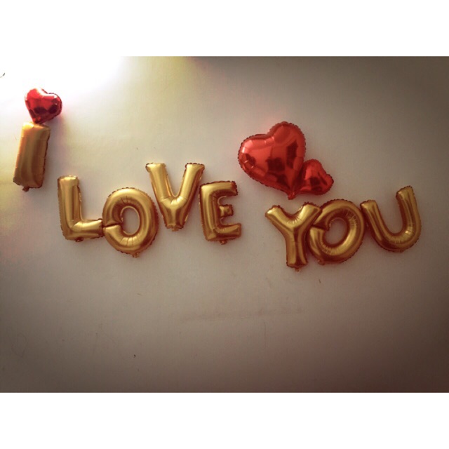 Set bóng chữ i love you