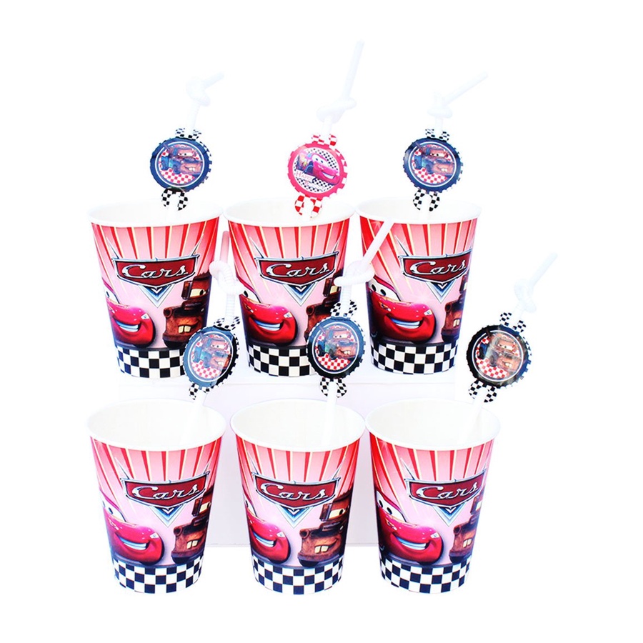 Set 6 cốc sinh nhật ly giấy sinh nhật chấm bi