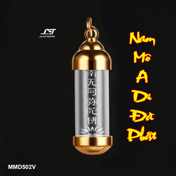 Mặt dây chuyền trụ tròn nam mô a di đà phật mmd502
