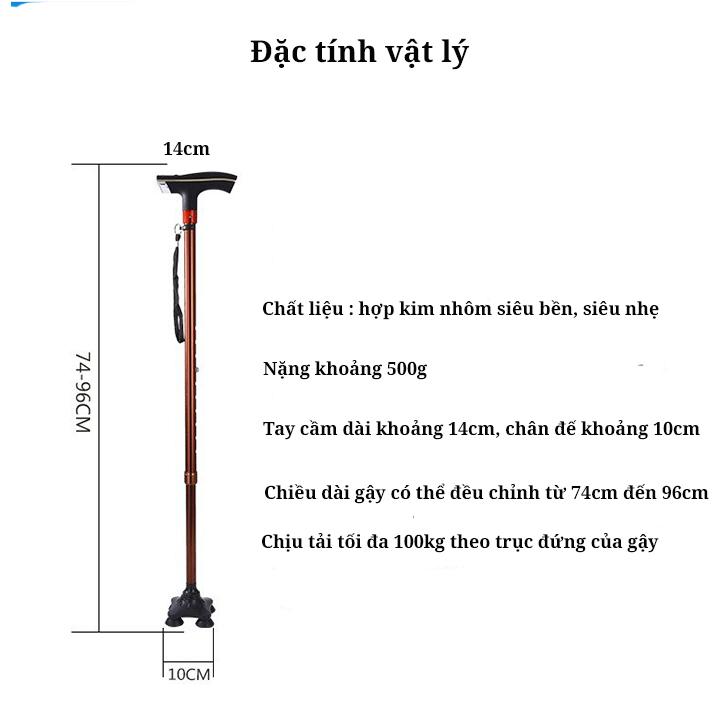 Gậy có đèn LED cho người già GA3