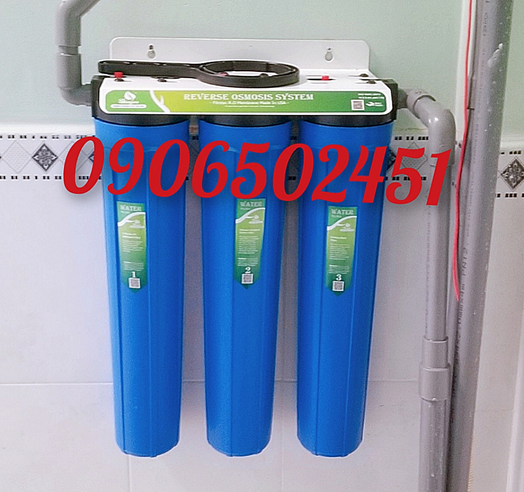 [HCM]Bộ lọc nước sinh hoạt - Lọc nước thô đầu nguồn 3 cấp ly 20INCH Chuẩn dùng cho gia đình