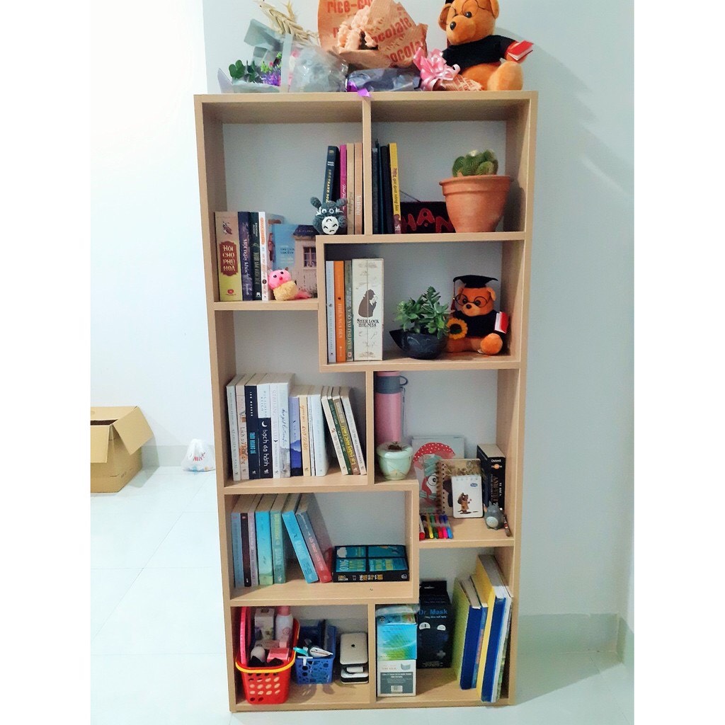 Kệ sách gỗ để sàn đa tầng thông minh