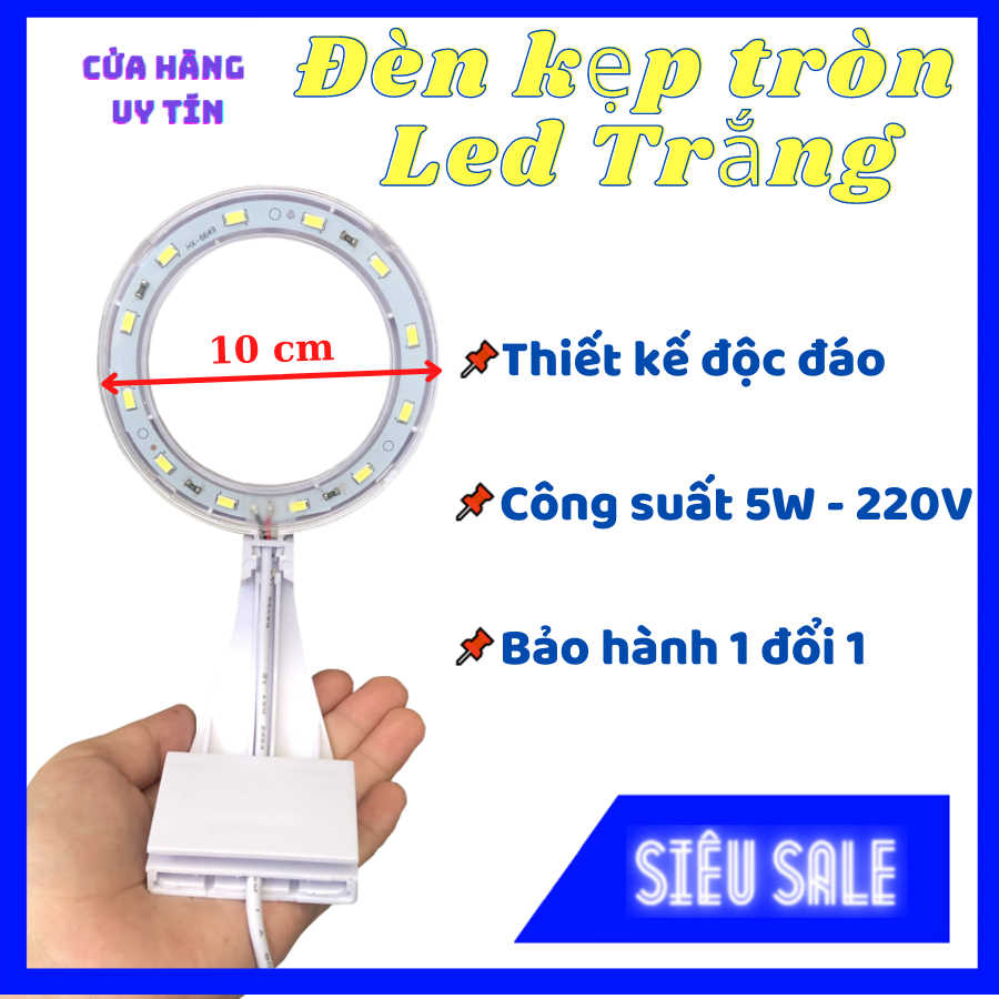 Đèn bể cá mini KẸP TRÒN dành cho hồ cá từ 20 đến 40cm