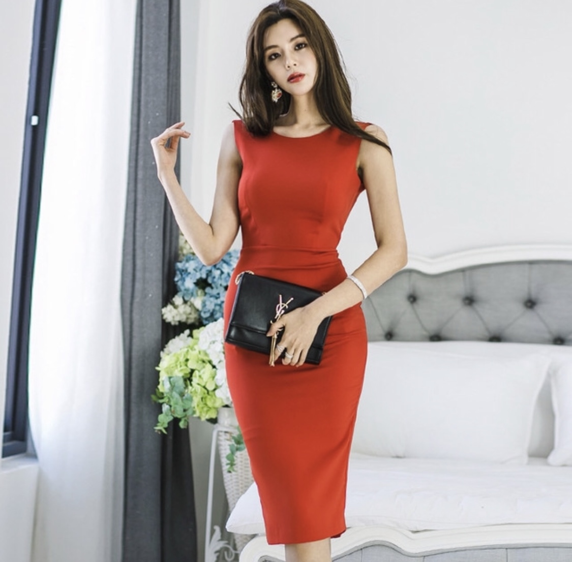 [HCM]Đầm Body hở lưng thắt nơ