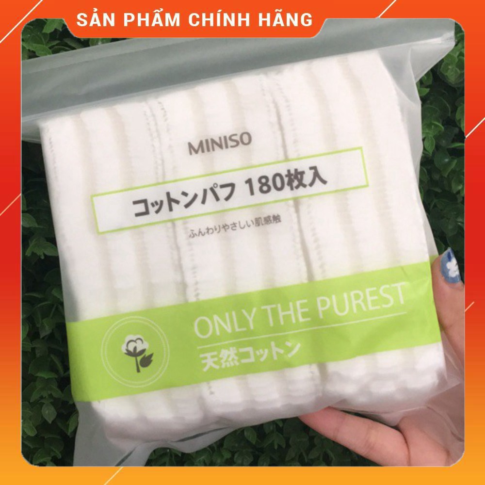 Bông tẩy trang miniso nhật bản gói 180 miếng mĩ phẩm gía sỉ 89 - ceria cosmetics
