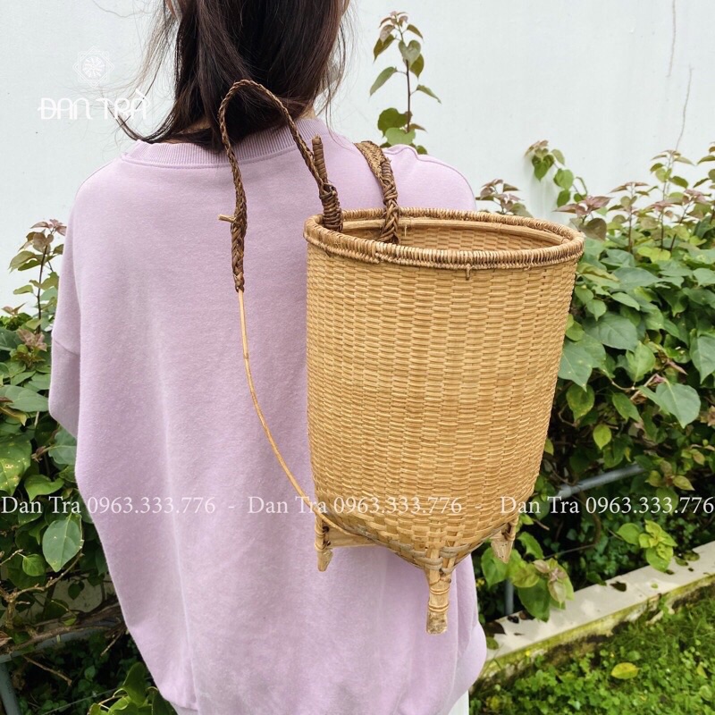 Gùi Tre Dân Tộc - Gùi Tre Đủ Mẫu Tùy Chọn - Gùi Tre Tự Nhiên - Đồ Tre Decor - Sản Phẩm Thủ Công Truyền Thống ĐAN TRÀ - Decor Mây Tre Đan