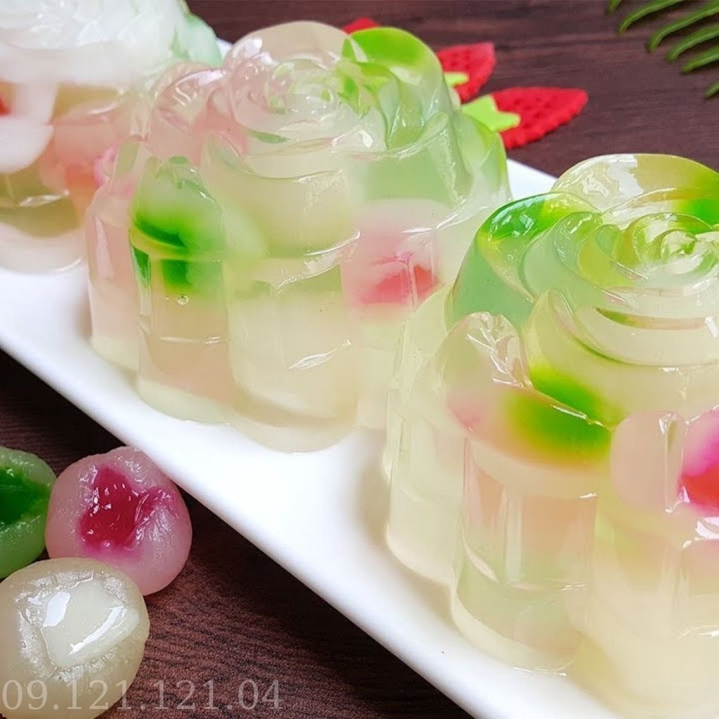 (HT) Thạch rau câu-Thạch rau câu con cá dẻo HIỆP LONG (gói 12g)