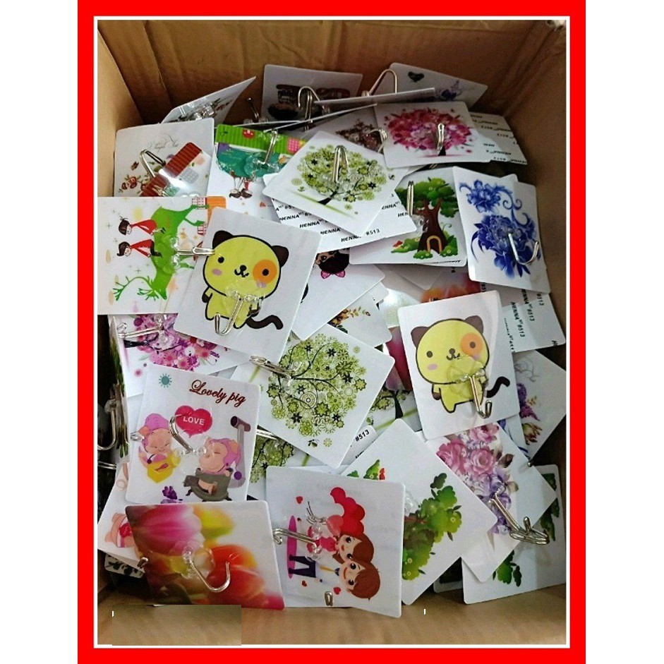 Sét 10 móc dán tường 3D siêu dính