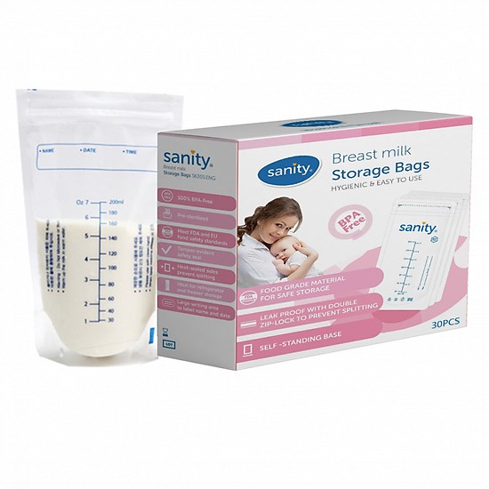 [HCM]Túi trữ sữa Sanity 210ml