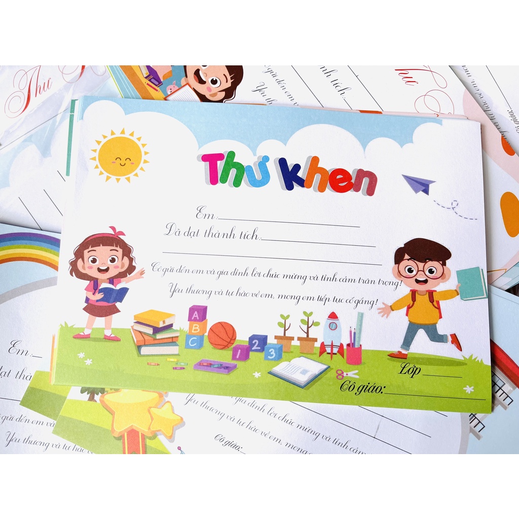 tệp 100 tờ thư khen ngợi học sinh