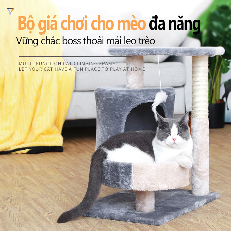 [HCM]Giá leo cho mèo cây chơi  mèo leo trèo nhiều tầng cao cấp đồ chơi cho mèo cỡ lớn