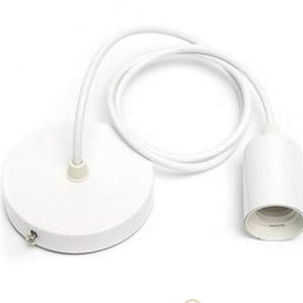 Bộ Đế Ôp Đèn Thả Đui Nhựa dây dài 80cm