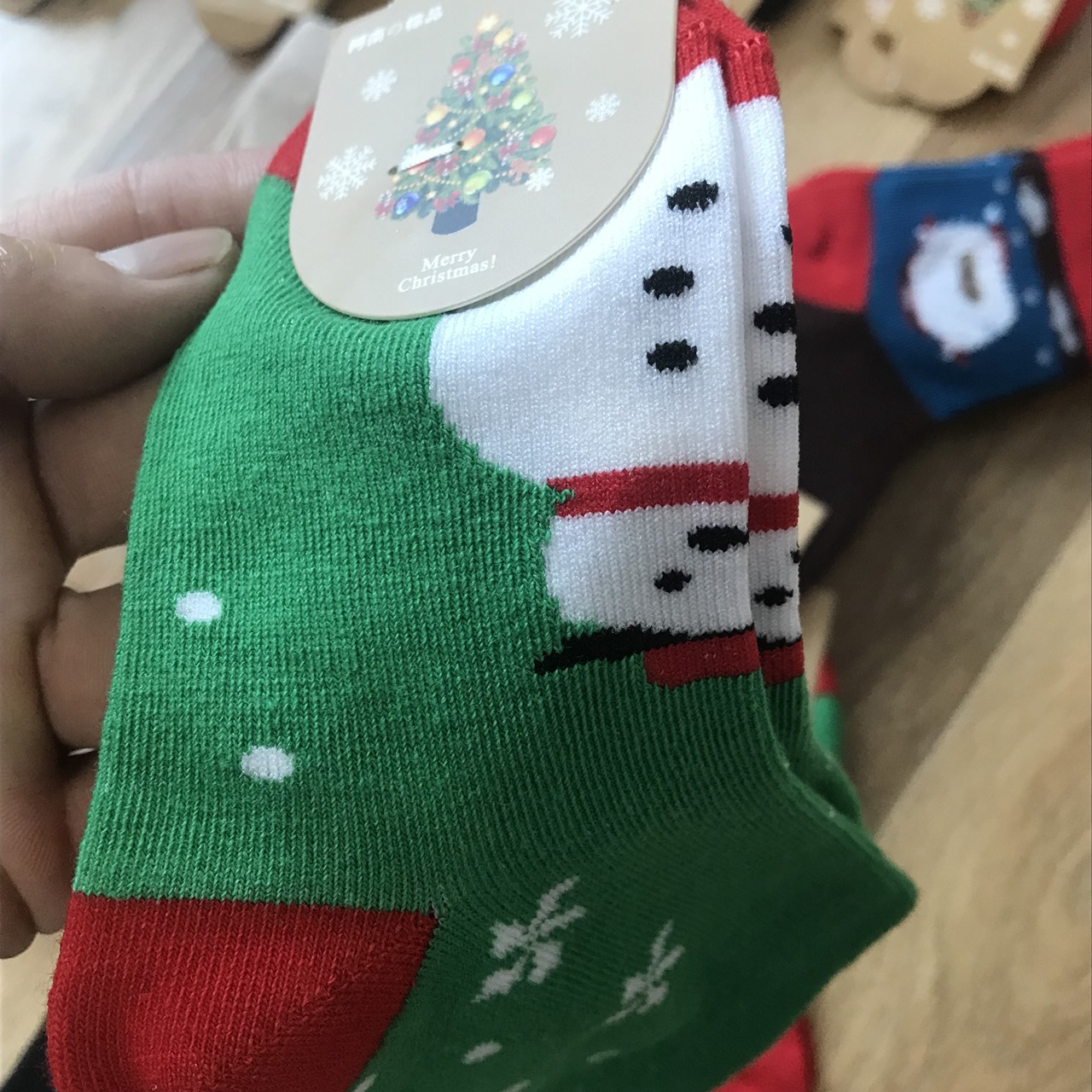 Combo 10 tất Noel cao cổ siêu xinh cho bé