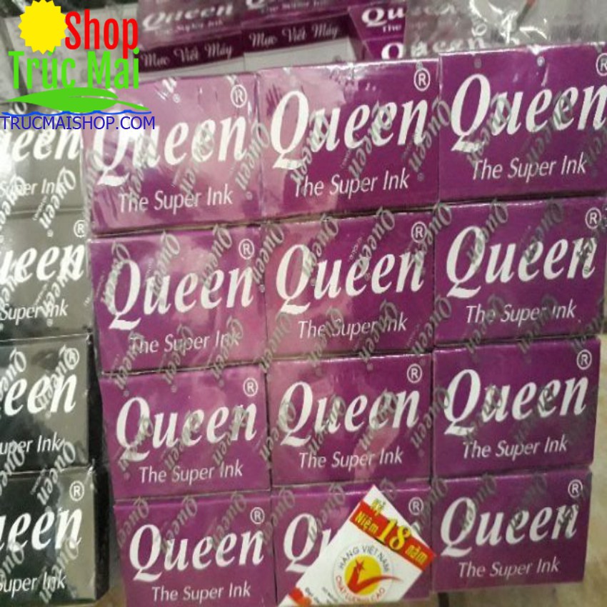 Mực Queen xanh tím đen bút máy (1 lọ)